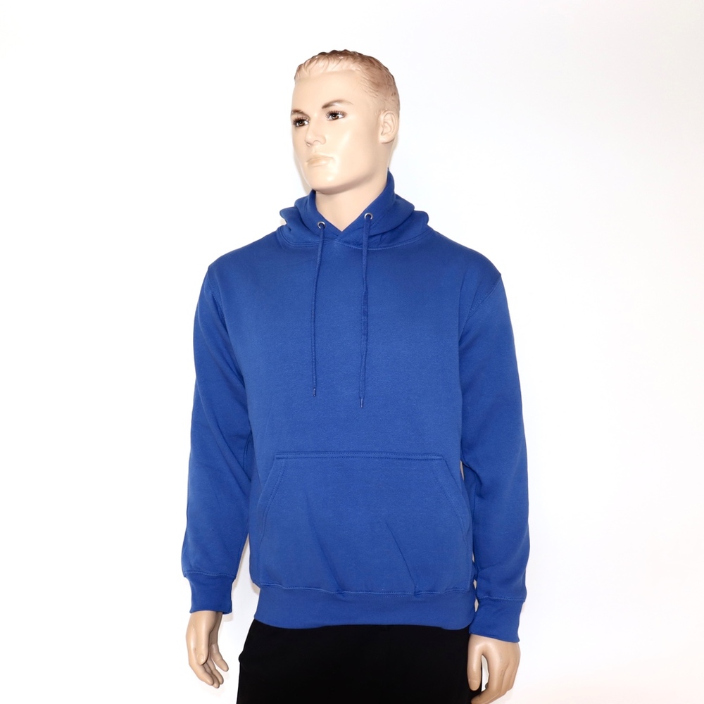 Royal Blue Men's Heavy Fleece Hooded Sweatshirt